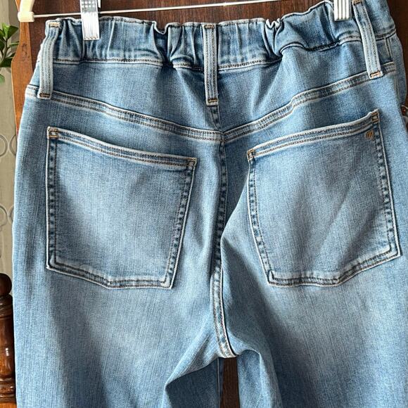 NWT Madewell Pull-On Jeans in Keefe Wash size 26 baggie wide leg taper mom - Picture 6 of 11